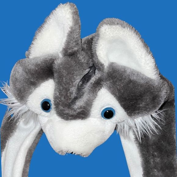 Cartoon Animal Style Wolf Cute Fluffy Kids Cap Soft Warm Scarf Earmuff Plush - Picture 2 of 3